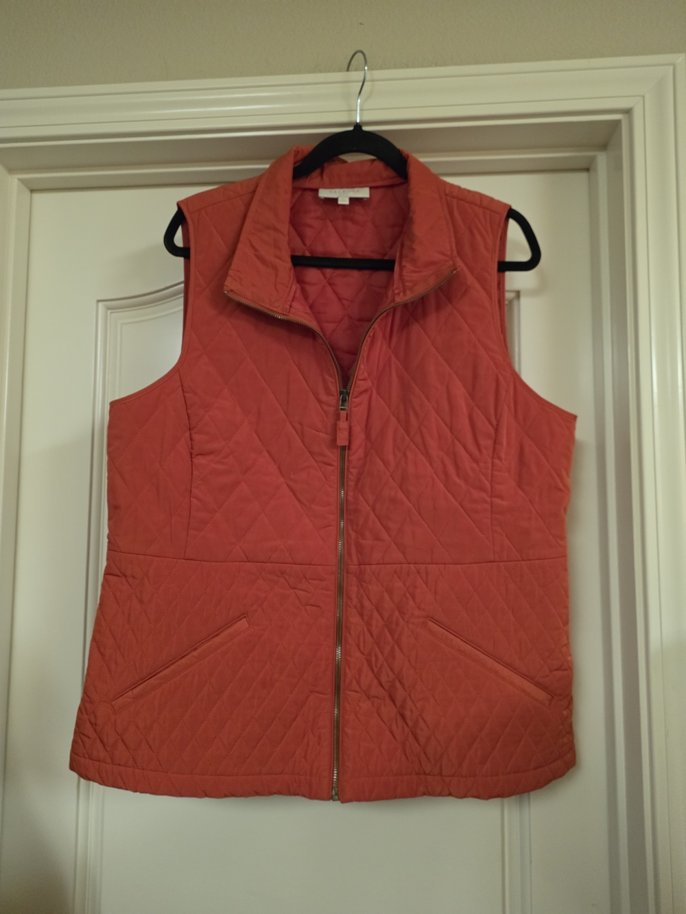 Talobots Quilted Sleeveless Vest Orange Size Large NWOT